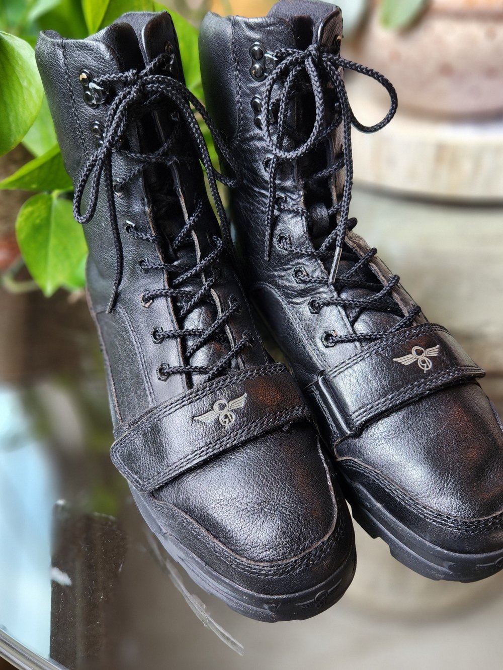 Creative Recreation Dio Mid Boot Mens 12 Black Leather Combat Tactical Strap